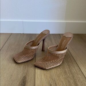Tony Bianco Tan Woven Heels